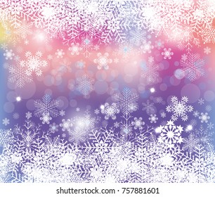 Red blue background snowflake - stock vector