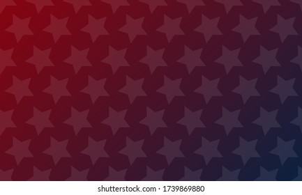 Red and blue background with stars, repeatable