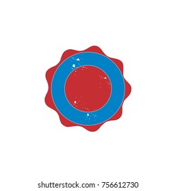 red blue badge