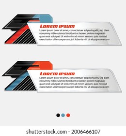 red blue black modern sci-fi banner infographic 
