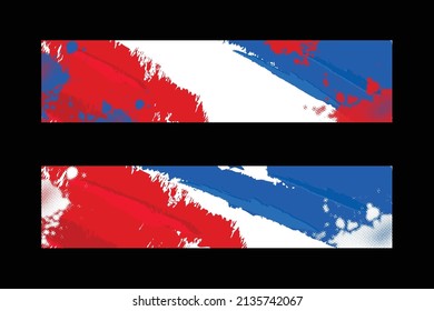Red and blue brush concept design banner template