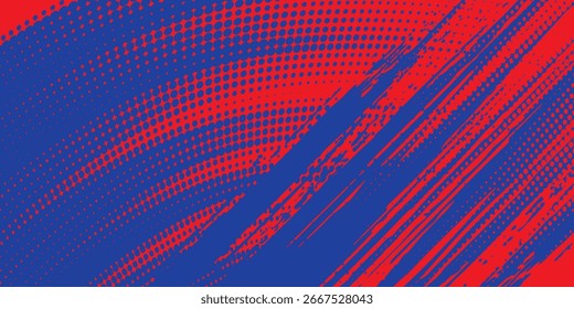 red and blue brush wrap car sticker pattern abstract banner sporty lines red and blue color combination grunge brush pattern motorsport racing design, Eps 10.