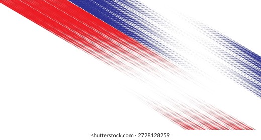 vermelho e azul escova envoltório carro adesivo padrão abstrato banner esportivo linhas vermelho e azul combinação de cor grunge escova padrão automobilismo de corrida design, Vetor Illustration.