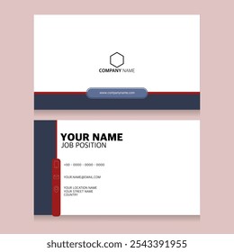 Red and Blue Business card design template - Clean professional business card, visiting card template