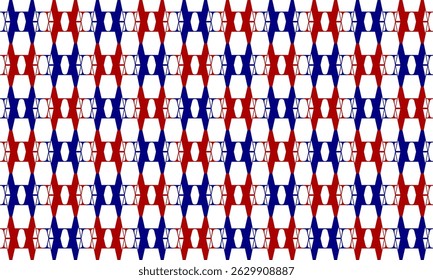 red and blue checkerboard block, Seamless geometric diamond hexagon, triangle net pattern in two tone hexagon net horizontal diamond checkerboard, Repeat seamless pattern design for fabric print