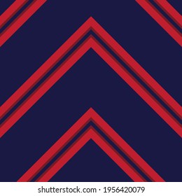 Color rojo y azul Chevron diagonal rayado fondo de patrón sin soldadura adecuado para textiles de moda, gráficos