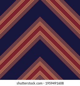 Red and Blue Chevron diagonal striped seamless pattern background suitable for fashion textiles, graphics