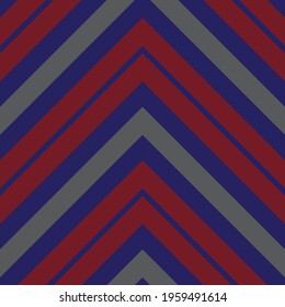 Red and Blue Chevron diagonal striped seamless pattern background suitable for fashion textiles, graphics