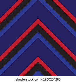 Red and Blue Chevron diagonal striped seamless pattern background suitable for fashion textiles, graphics