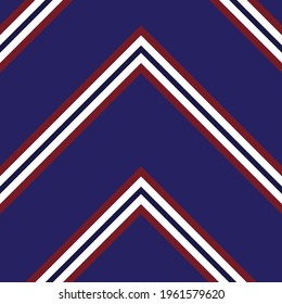 Color rojo y azul Chevron diagonal rayado fondo de patrón sin soldadura adecuado para textiles de moda, gráficos