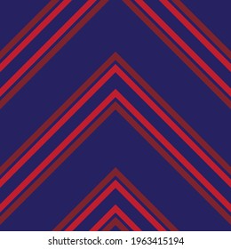 Red and Blue Chevron diagonal striped seamless pattern background suitable for fashion textiles, graphics