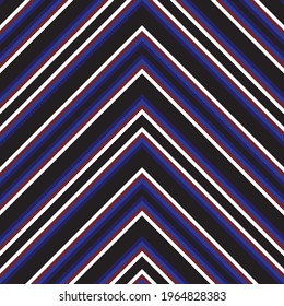 Red and Blue Chevron diagonal striped seamless pattern background suitable for fashion textiles, graphics