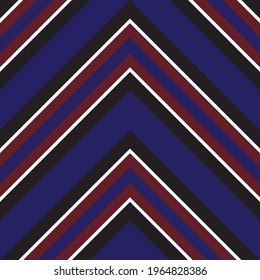 Red and Blue Chevron diagonal striped seamless pattern background suitable for fashion textiles, graphics