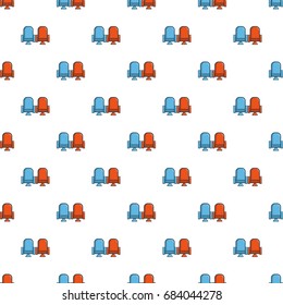 Red and blue cinema armchairs pattern