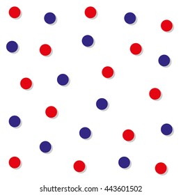 Red Blue Circle Abstract White Background Vector Illustration