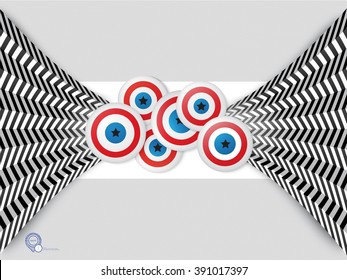 Red and Blue Circles Composition for Your Event Invitation 