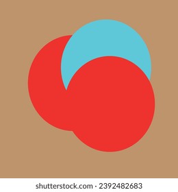red and blue circles in front of the background.eps