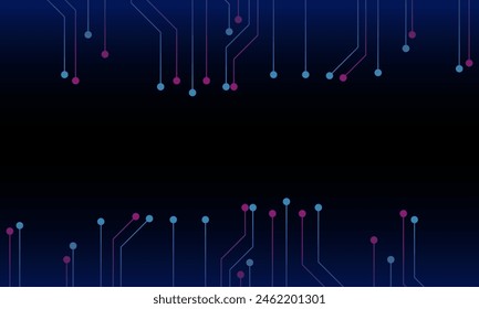 Red and blue circuit board background. Digital technology, big data, speed connection, innovation future, network connection, and internet.  
