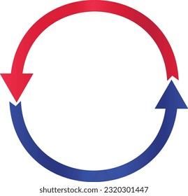 Red and blue circular arrows on a transparent background - Powered by Shutterstock - Get 15% off with code: PIKWIZARD15