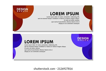 red and blue color design banner, style circle simple