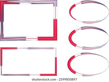 red blue colorful pattern abstract borders collection