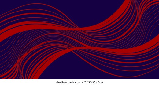 Plano de Fundo de Linha Curva Vermelha e Azul