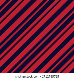 Red and Blue diagonal striped seamless pattern background suitable for fashion textiles, graphics