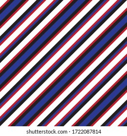 Rot und Blau, diagonal gestreifter, nahtloser Musterhintergrund, geeignet für Modetextilien, Grafiken