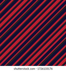 Red and Blue diagonal striped seamless pattern background suitable for fashion textiles, graphics