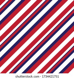 Red and Blue diagonal striped seamless pattern background suitable for fashion textiles, graphics