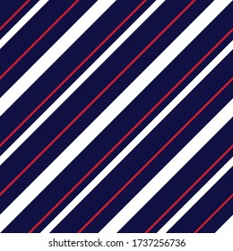 Red and Blue diagonal striped seamless pattern background suitable for fashion textiles, graphics