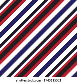 Red and Blue diagonal striped seamless pattern background suitable for fashion textiles, graphics