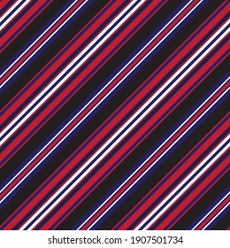 Red and Blue diagonal striped seamless pattern background suitable for fashion textiles, graphics
