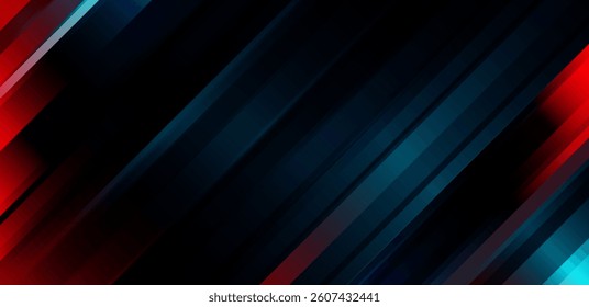 Red and blue diagonal stripes background. Design for poster, banner, flyer, brochure, presentation