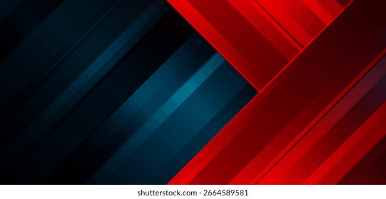 Rote und blaue diagonale Streifen Hintergrund. Design für Poster, Banner, Flyer, Broschüre, Präsentation