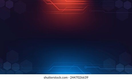 Red Blue Digital technology background. Futuristic background for various design projects such as websites, presentations, print materials, social media posts 