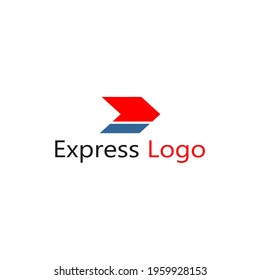 red and blue direction logo image