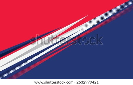 Red and blue dynamic stripes racing background for car wrap sticker