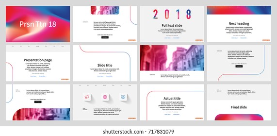Red and Blue elements on a white background. This template is the best as a business presentation, used in marketing and advertising, the annual report, flyer and banner