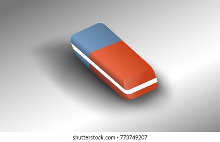 Red blue eraser