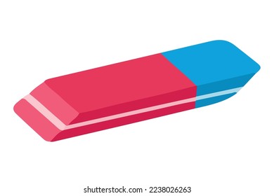 rote und blaue Radiervektorfarbe