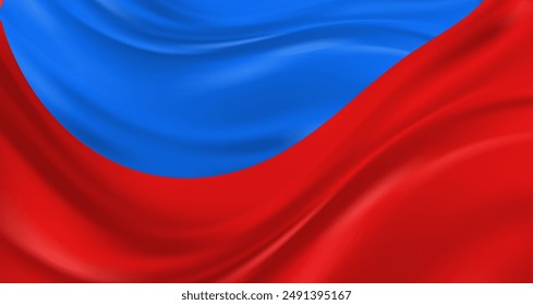 red and blue fabric,silk cloth waves texture background vector illustration. luxurious background or elegant