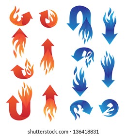 Red And Blue Fire Arrow Collections