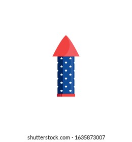 Red and blue firework design, Celebration festival event holiday party anniversay explosion and festive theme Vector illustration