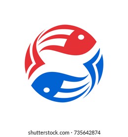 Red And Blue Fish