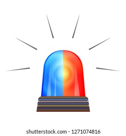 Red blue flasher icon. Cartoon of red blue flasher vector icon for web design isolated on white background