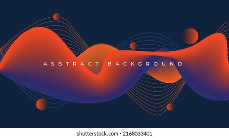 Red and blue fluid wave. Abstract 3d flow compositions with gradient color. Innovation modern background design for cover, landing page