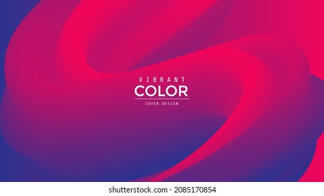 Red and blue fluid wave. Duotone geometric compositions with gradient 3d flow shape. Innovation modern background design for cover, landing page.