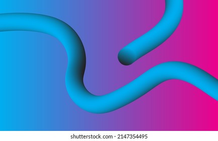 Red and blue fluid wave. Duotone geometric compositions with gradient 3d flow shape. Innovation modern background design for cover, landing page.