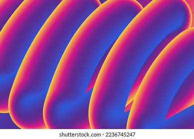 Red and blue fluid wave. Duotone geometric compositions with gradient 3d flow shape. Innovation modern background design for cover, landing page.